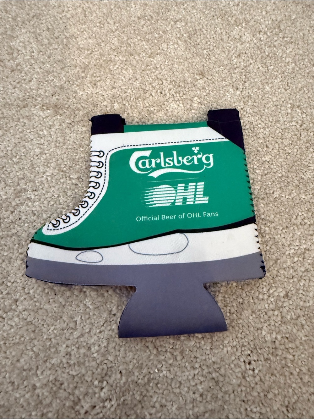 Carlsberg Green Hockey Skate Can Cooler